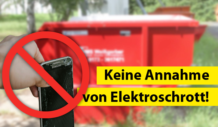 Keine Annahme von Elektroschrott (© Bild von unsplash) Keine Annahme von Elektroschrott